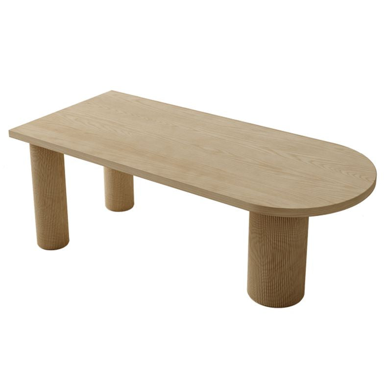Modern Style Dining Table Brown Solid Wood Dining Table for Kitchen