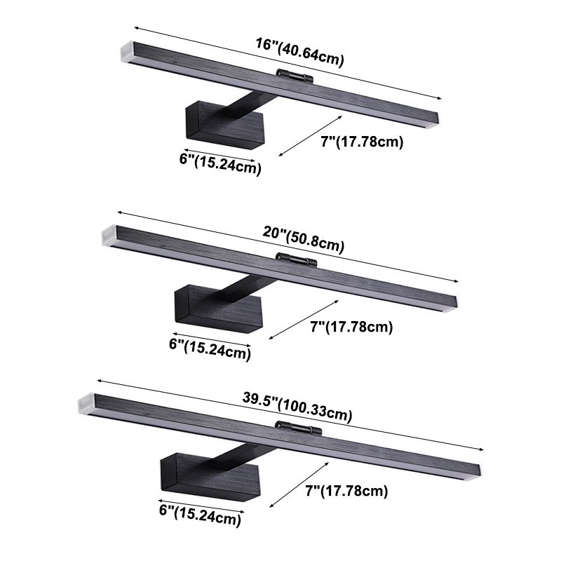 Linear Wall Sconce Lighting Modern Metal 1 Light Sconce Light with Acrylic Shade