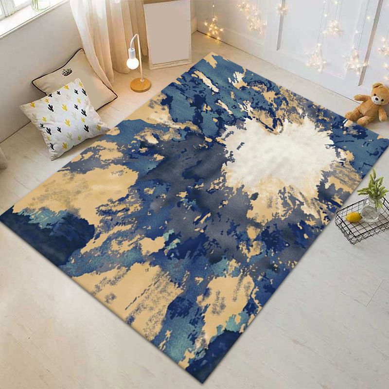 Light Green Minimalist Rug Polyester Graphic Rug Washable Rug for Living Room