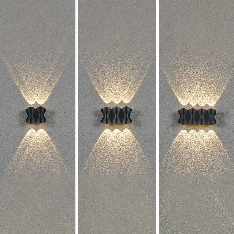 Dark Black Wall Flush Mount Aluminum LED Modernism Wall Light