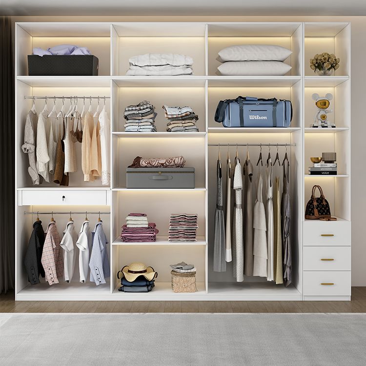 Modern Wooden Wardrobe White Colour Soft Close Drawer Wardrobe Closet for Home