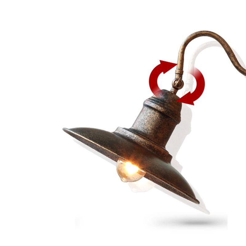 Conical Wall Light Fixture Industrial Style Metal Wall Mount Lighting