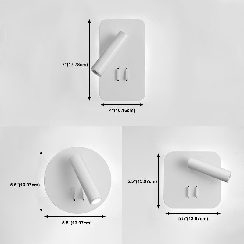 Modern Metal Wall Light Geometric 2 Lights Reading Wall Sconce for Living Room