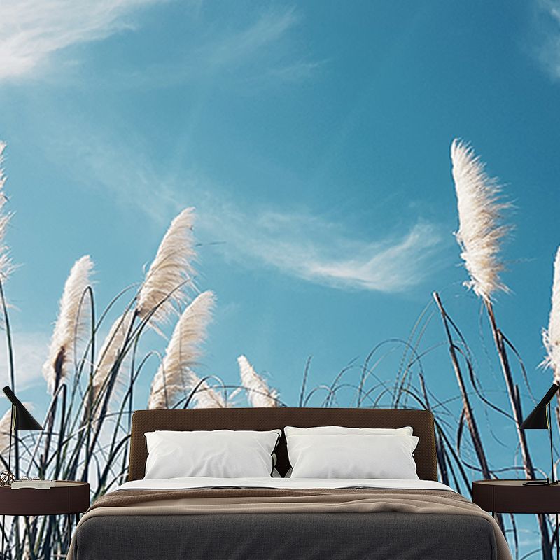 Plants Stain Resistant Wall Mural Washable Wallpaper Sitting Room Wall Mural