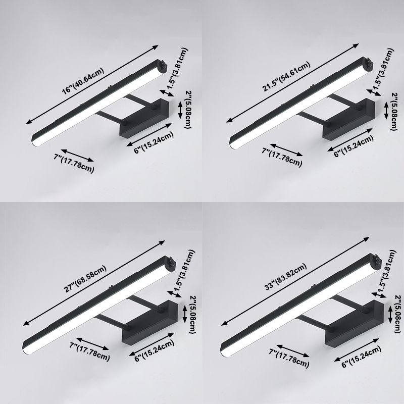 Modern Simplicity Intelligent Sensor Lighting Fixture for Bathroom Powder Room Washroom