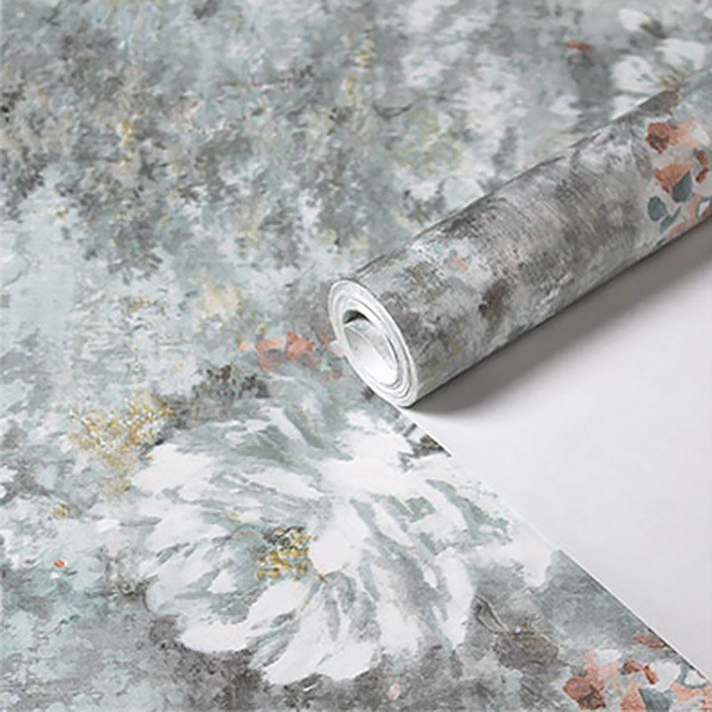 Retro Watercolors of Flower Wallpaper Roll for Accent Wall, Neutral Color, 57.1 sq ft.