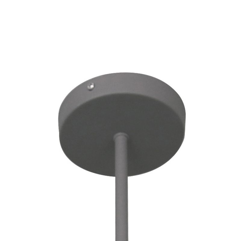 Metal Bowl Shape Chandelier Light Modern Style 4 Lights Chandelier Light Fixture in Gray