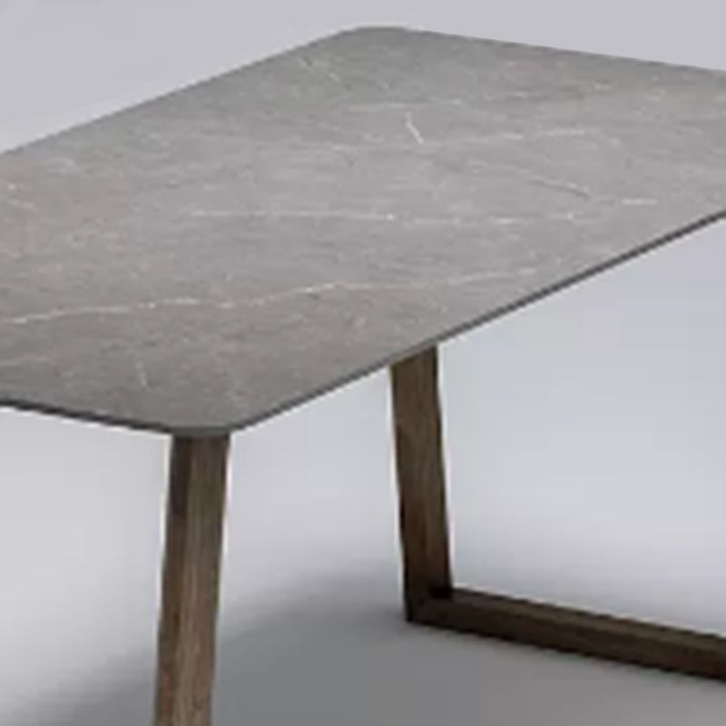 Modern 1/4/5/7 Pieces Dining Furniture Stone Rectangle Dining Chairs Set in Gray