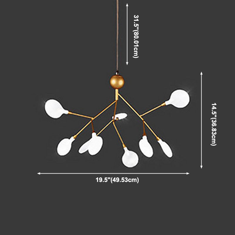 Modern Glowworm Chandelier Light Fixtures Multi-Head Suspension Pendant Lamps