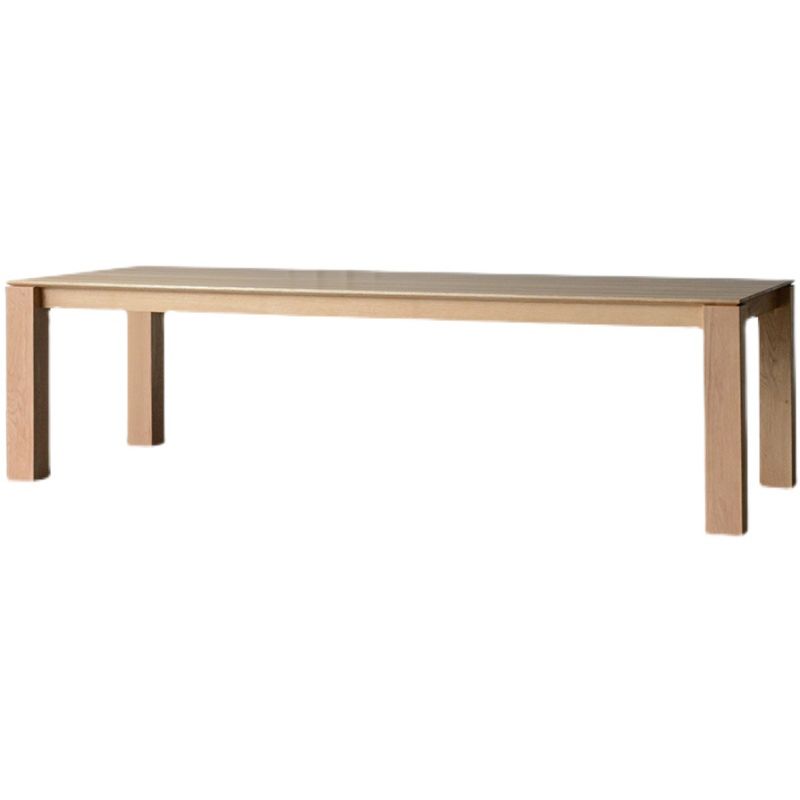 Mesa de comedor rectangular Mesa fija moderna de madera maciza con 4 patas