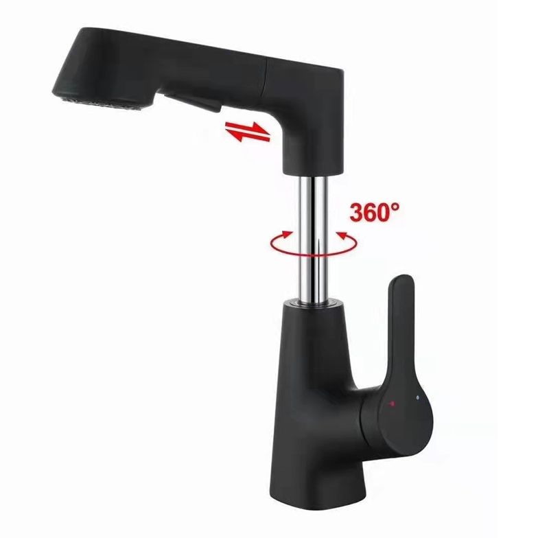 Centerset Sink Faucet Contemporary Pull-out Faucet with Single Handle