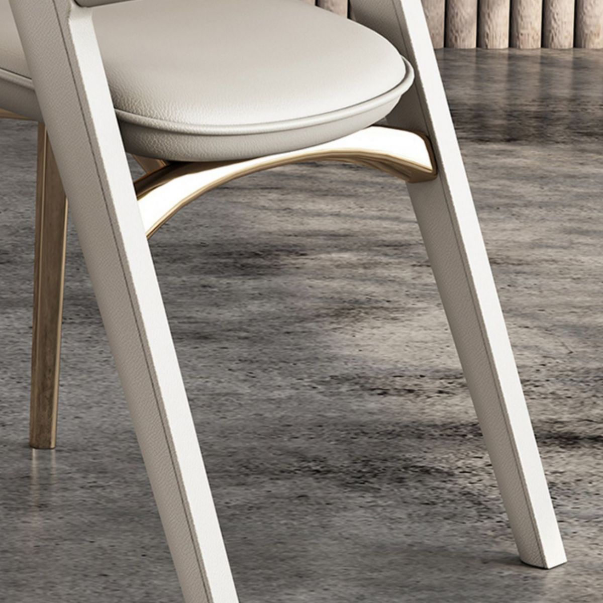 Dining Room Glam Side Chair Metal Legs Open Back Dining Armless Chair