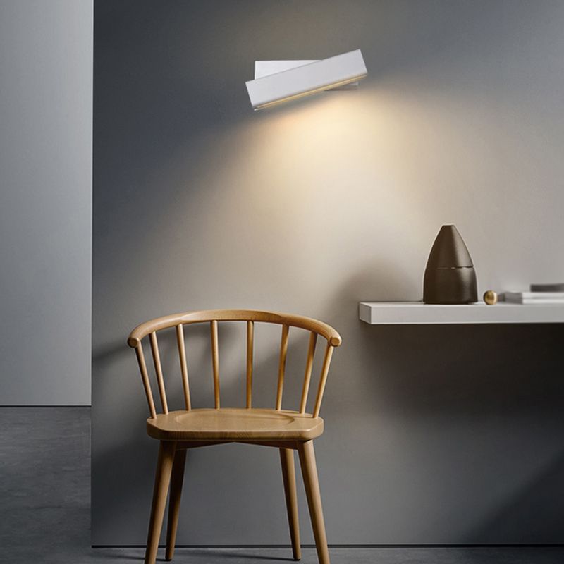 Modern Wood Wall Sconce Linear Shape Wall Light with Acrylic Shade for Bedroom