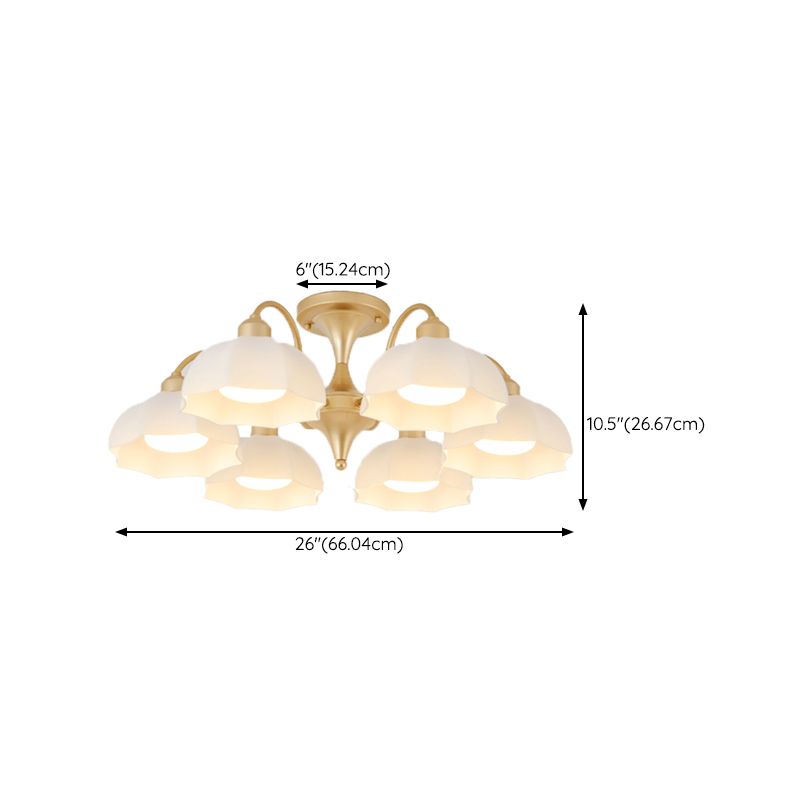 Modern Simple Iron Ceiling Light Dome Shape Ceiling Lamp for Bedroom