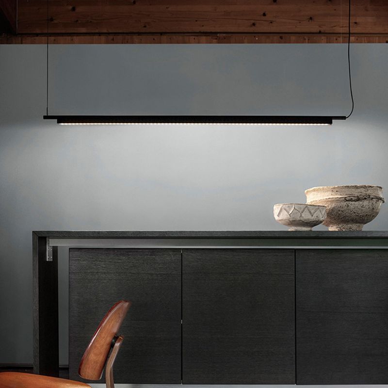 1 Light Linear Island Lights Contemporary Metal Island Lighting Fixture