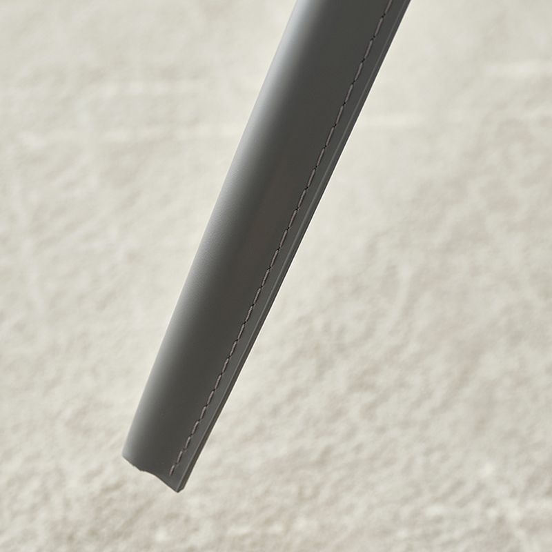 Faux Leather Upholstered Indoor Chair Matte Finish Solid Back Side Chair