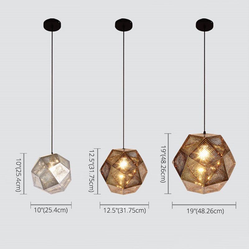 Faceed Globe Suspension Lighting Postmodern Metall 1-Bulb Restaurant Anhänger Licht