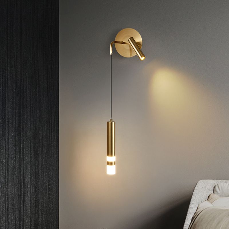 Lámpara de pared de lectura metálica moderna Fixtura de apliques de pared doméstica para sala de estar de dormitorio
