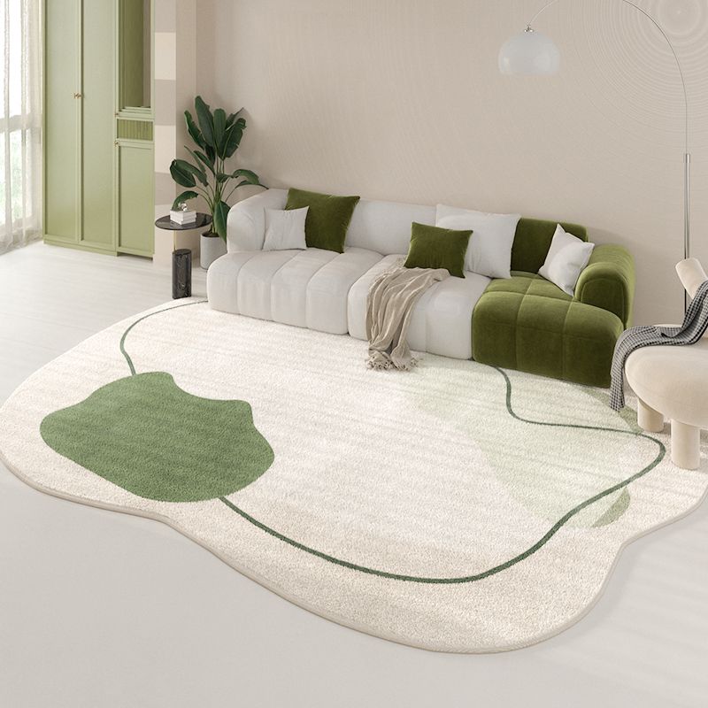 Novelty Contrast Color Area Rug Modern Carpet Non-Slip Backing Wool Indoor Rug