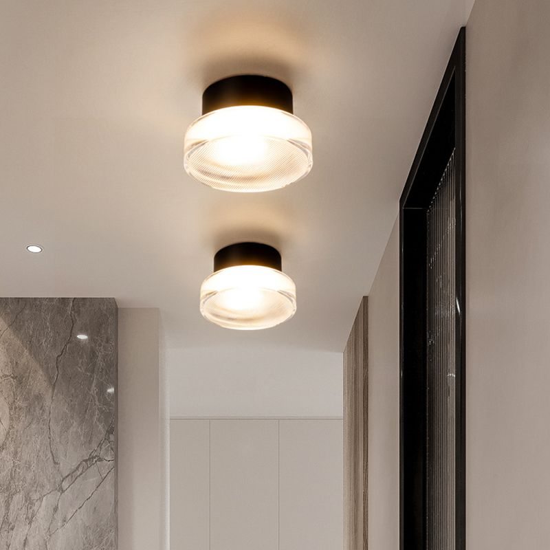 Contemporary Black/Golden Wall Mounted Sconce Glass LED Statement Wall Light