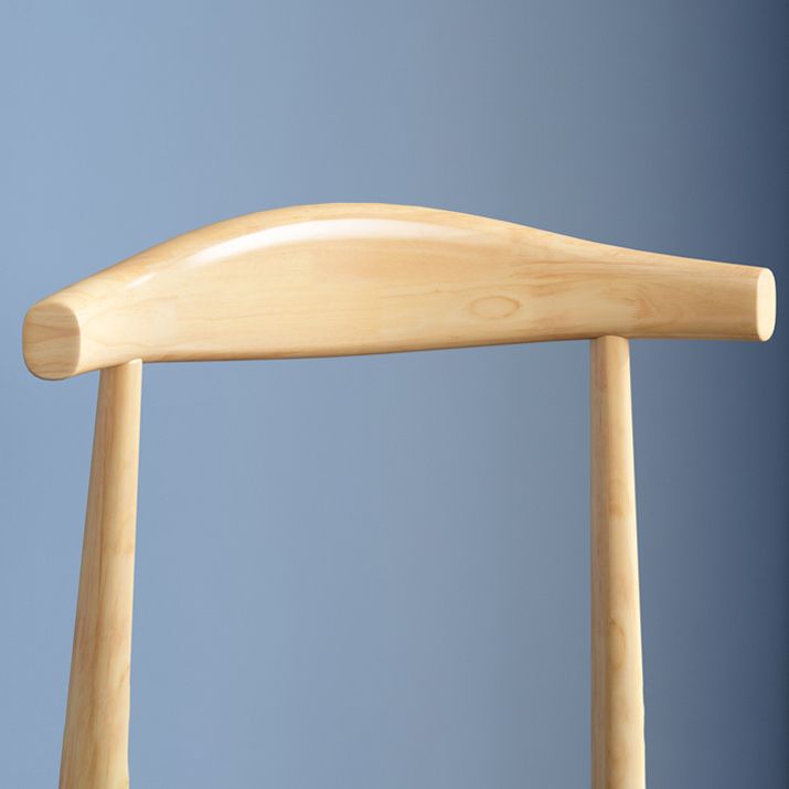 Scandinavian Wood Dining Chairs Indoor Armless Open Back Dining Side Chair
