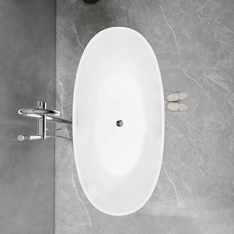Antique Finish Oval Bathtub Freestanding Soaking Modern Bath Tub