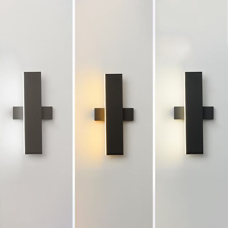 Single White/Black Modernism Wall Mounted Sconce LED Metal Wall Light for Bedroom