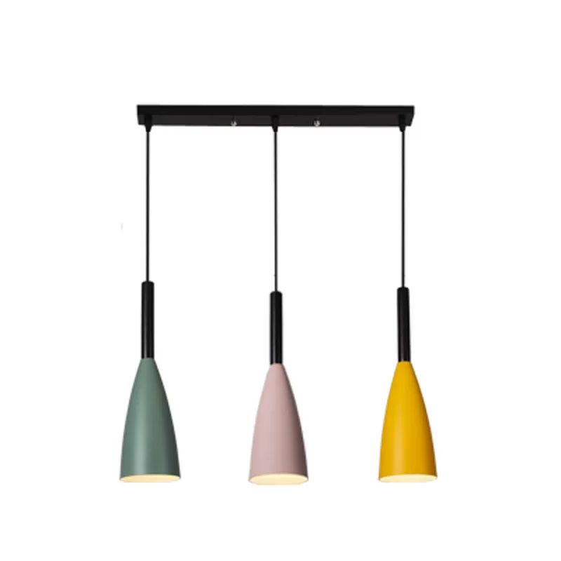 Noordse 3-licht diner hanglamp lamp traanvormig metaalhangend licht
