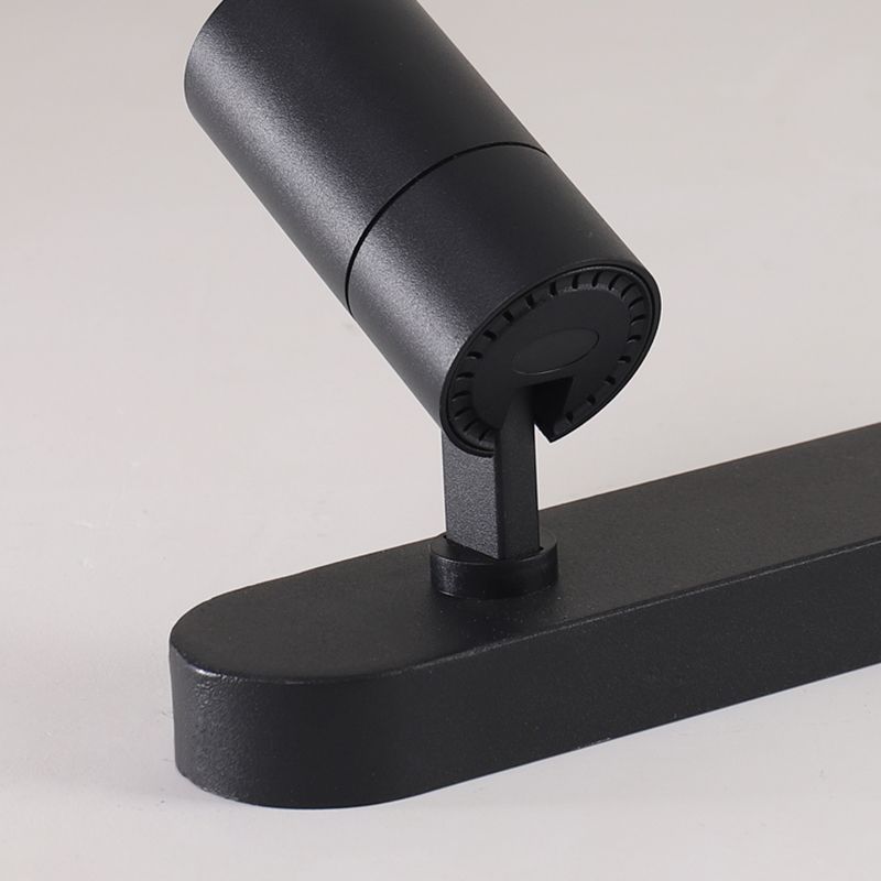 Lampe de plafond de rail de forme cylindrique en aluminium moderne 3 lumières monture à chasse d'eau pour le salon