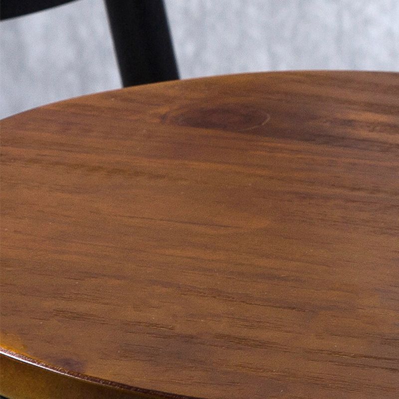 Contemporary Metal Dining Stools Round Bar Stools with Footrest