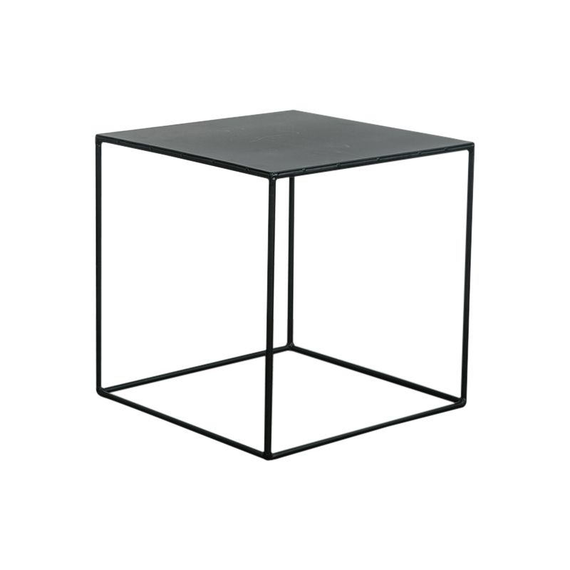 Mid-Century Black Corner Table Metal Frame Sofa Side End Table