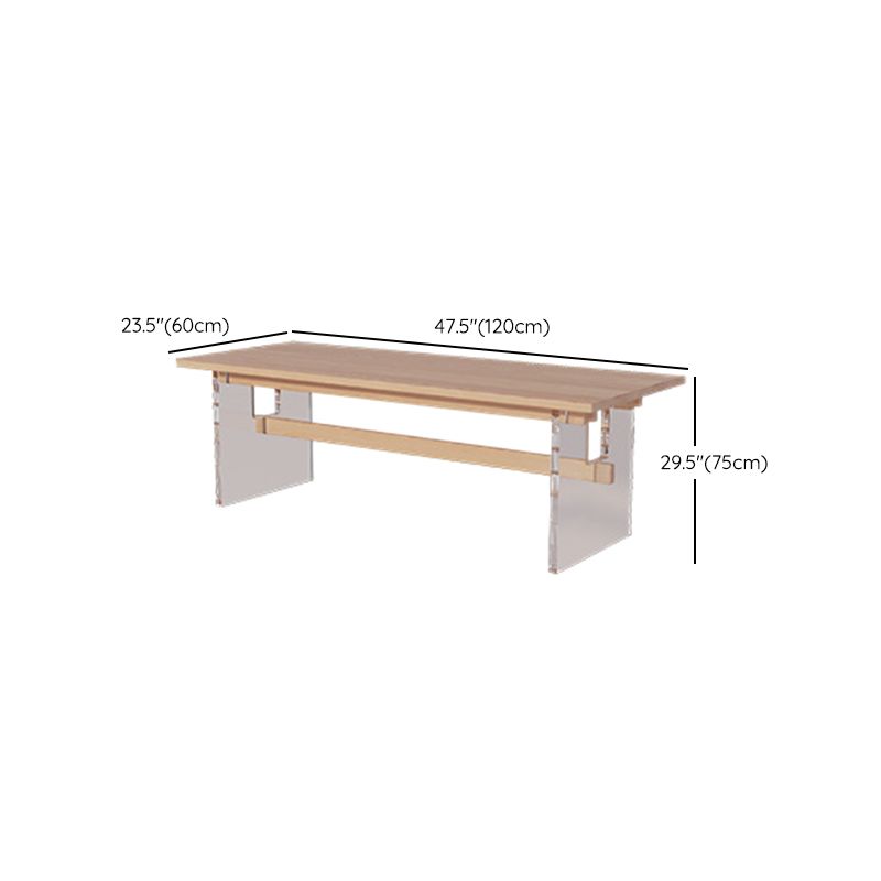Industrial Trestle Dining Table Pine Wood Table for Dining Room