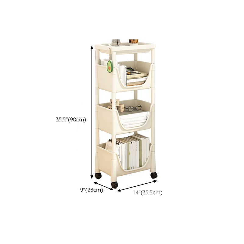 Contemporary Bookcase Vertical Plastic Book Shelf for Study Room