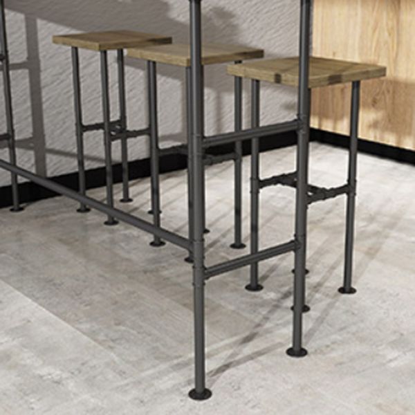 Modern 1/3/4 Pieces Bar Table Set Rectangle Pine Wood Counter Table with High Stools