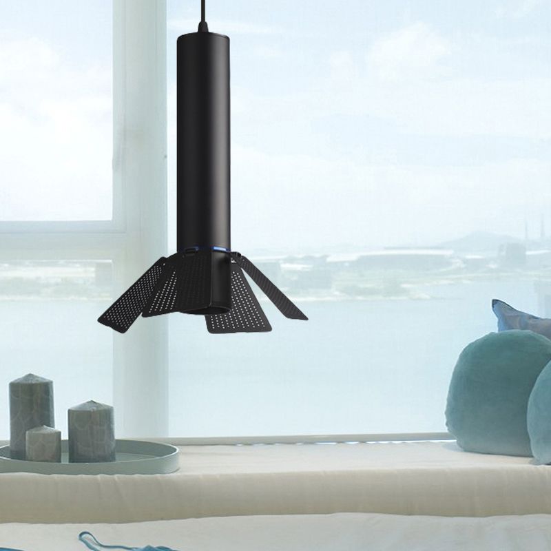 Mini Mini Hanging Lamp Tube Sombra 1 Luz Metálica Ligera de Luz para tela