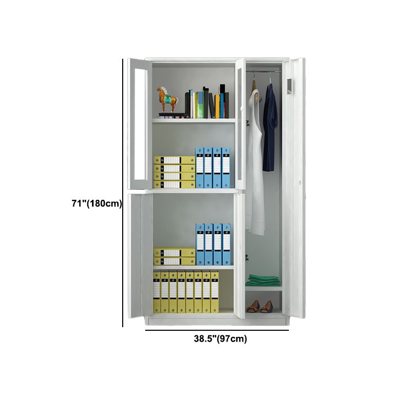 Contemporary Interior Storage Cabinet Gray Cabinet with Metal Door