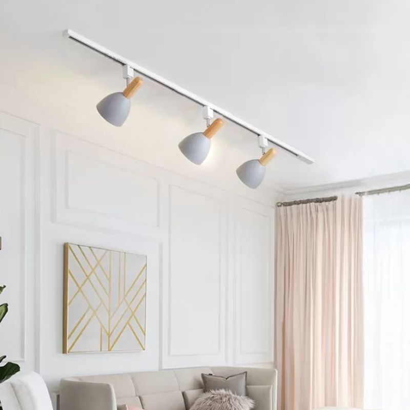 Nordische Schienenbeleuchtungs-Sets, moderner, minimalistischer Macaron-Stil, für Zuhause, Wohnzimmer, Hintergrund, Wand, kommerzielles Bekleidungsgeschäft, Ausstellungsraum, Spotlight