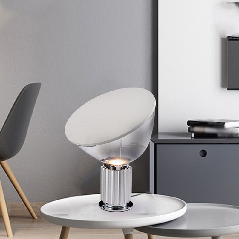 Round Glass Table Lamp Modern Style 1 Light Table Lamp Fixtures