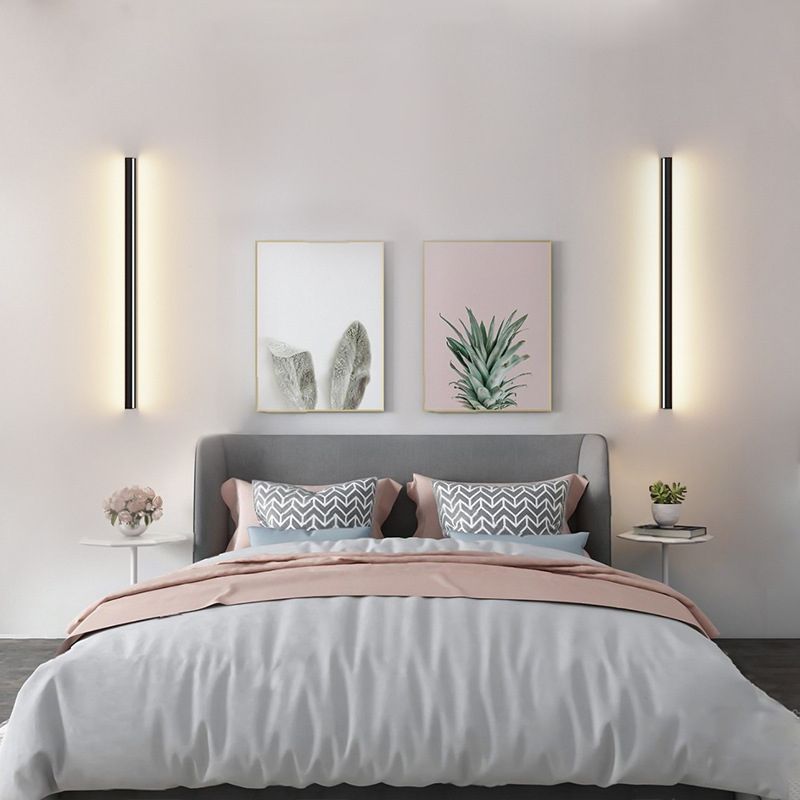 Lámpara de pared de línea delgada minimalista Metálico LED LED Surfate Surf Sponde de pared de la superficie