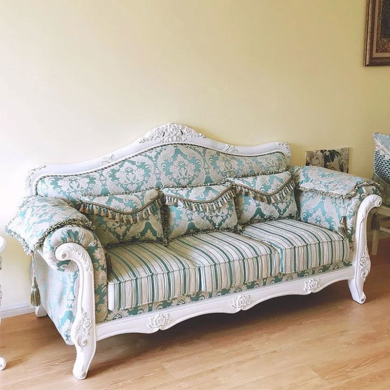 Tight and Tufted Split-Back Rolled Arm Sofa Couch for Three People