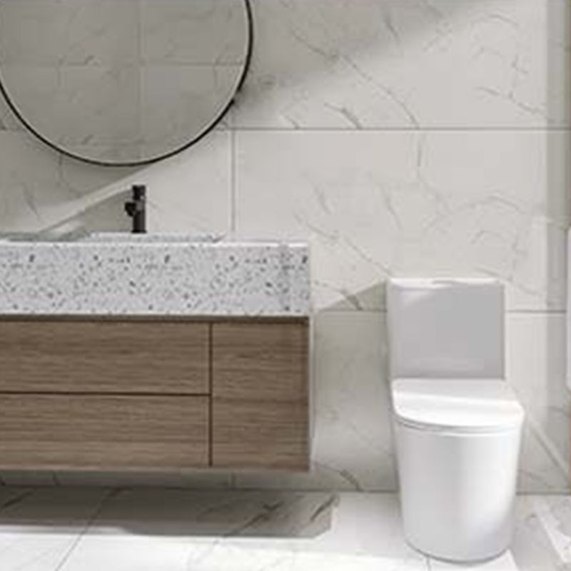 Contemporary White Ceramic Toilet Bowl Floor Mounted Urine Toilet for Washroom