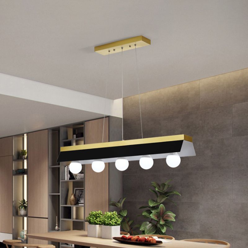 Black/White Billiard Light 3/5 Light Modern Metal Dining Room Lighting
