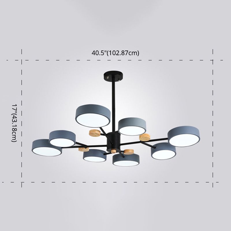 3 marcia Dimming legno+lampada lampadina di ferro con tonalità acrilica moderna semplicità LED LED Light per sala da pranzo