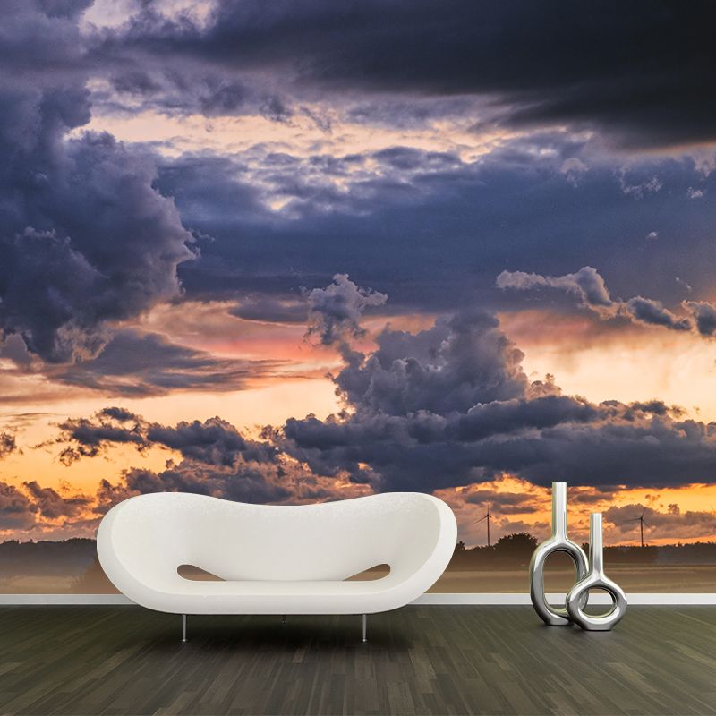 Beautiful Sky Mural Wallpaper Modern Style Decorative Photography for Kitchen