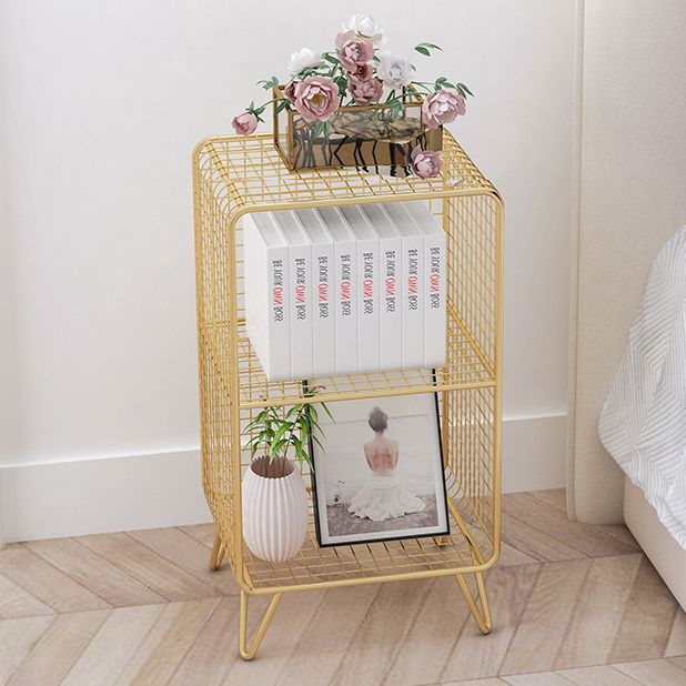 Moderne Metall Standard Bücherregal Gold und Black Iron Closed Back Bücherregal