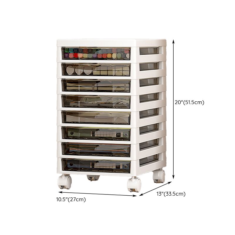 Contemporary Storage File Cabinet Transparent Vertical Filing Cabinet for Office