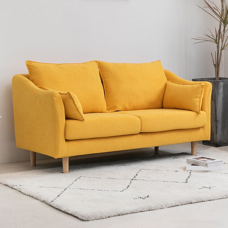 Modern Velvet 2-Seat loveseat met kussen bovenarm voor appartement 31,5 "H
