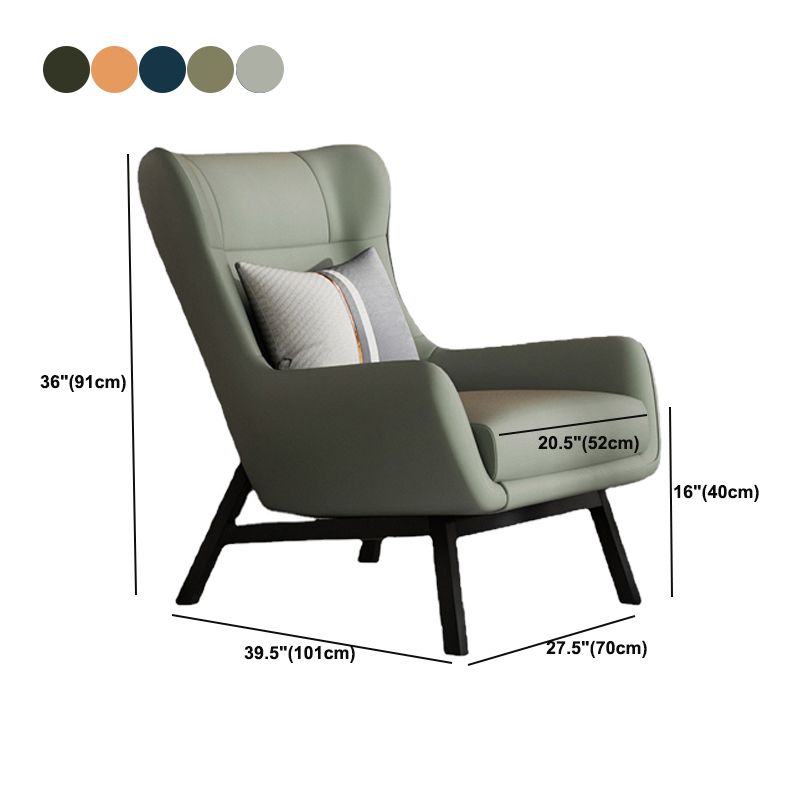 Glam 27.56" Wide Pillow Back Sponge Flared Arms Wingback Chair