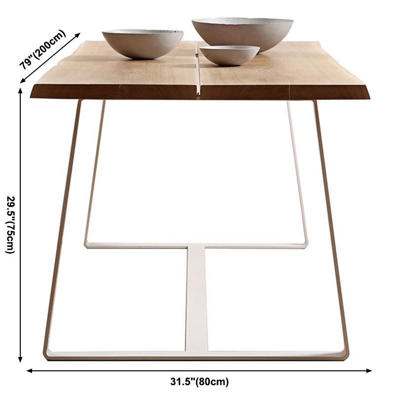 Tavolo da pranzo a forma di rettangolo in legno minimalista tavolo da pranzo standard con base di cavalletto
