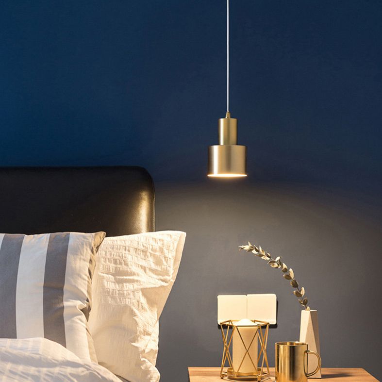 1 éclairage pendentif à cylindre lumineux moderne simplicité plafonnier en métal pour le restaurant